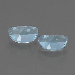 2.15캐럿 천연 스카이 블루 토파즈 보석, 멋진 모양, 7.2×5.2 mm, VVS