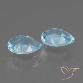 1.66캐럿 천연 스위스 블루 황옥 보석, 배 모양, VVS-VS