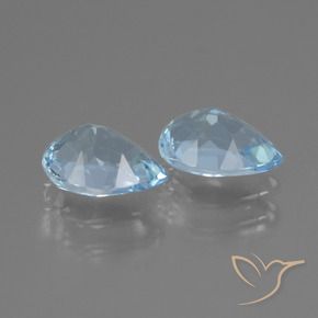 1.80캐럿 천연 스위스 블루 황옥 보석, 배 모양, VVS-VS