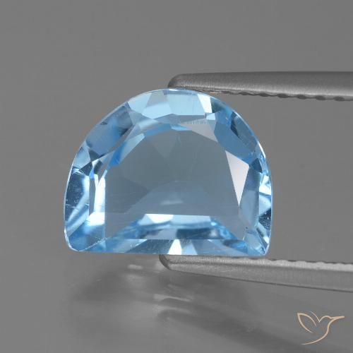 2.46ct 자연스러운 스위스 블루 황옥, 팬시한, VVS-VS