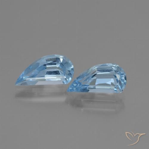 2.80ctw 자연스러운 하늘색 황옥, 팬시한, VVS-VS