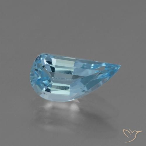 1.36ct 자연스러운 하늘색 황옥, 팬시한, VVS