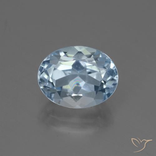 2.48ct 자연스러운 하늘색 황옥, 타원형, VVS-VS