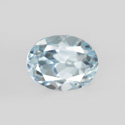 2.57ct 자연스러운 베이비 블루 황옥, 타원형, VVS-VS