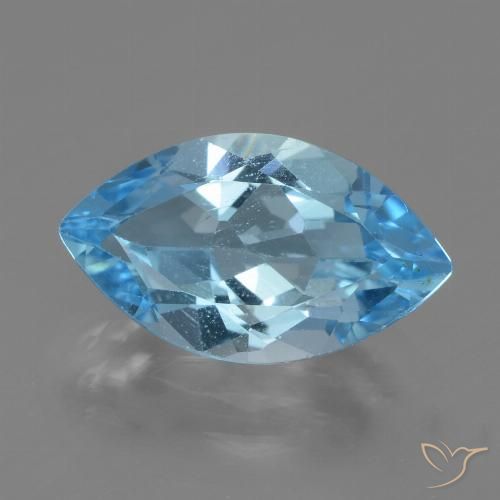 3.97ct 자연스러운 스위스 블루 황옥, 보석, VS