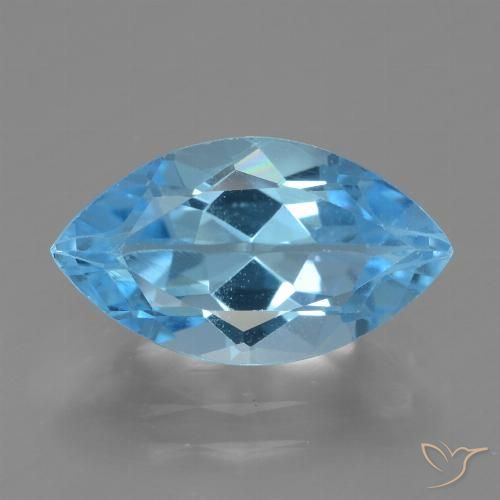4.44ct 자연스러운 스위스 블루 황옥, 보석, VVS-VS