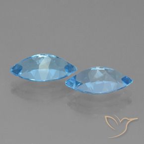 7.76캐럿 천연 스위스 블루 황옥 보석, 보석, VVS-VS