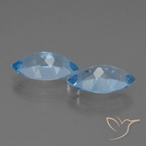 8.06캐럿 천연 스카이 블루 토파즈 보석, 마퀴즈, 13.9×8.2 mm, VVS
