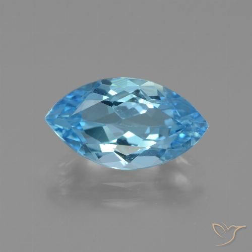 3.85ct 자연스러운 스위스 블루 황옥, 보석, VVS