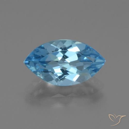 3.67ct 자연스러운 스위스 블루 황옥, 보석, VVS