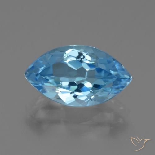 4.04ct 자연스러운 스위스 블루 황옥, 보석, VVS
