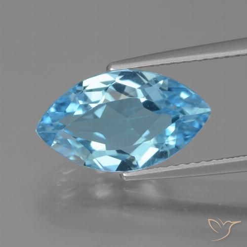 3.80ct 자연스러운 하늘색 황옥, 보석, VVS
