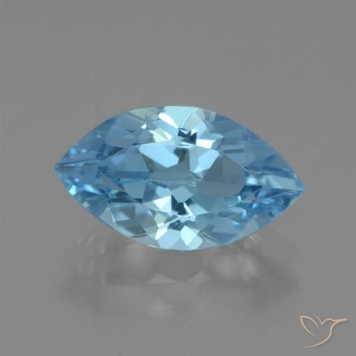 3.70ct 자연스러운 스위스 블루 황옥, 보석, VVS