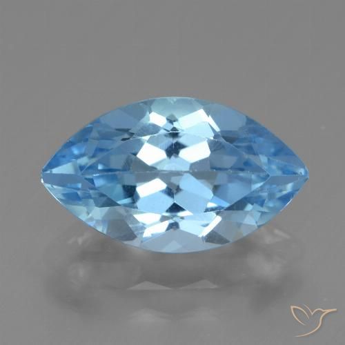 4.16ct 자연스러운 스위스 블루 황옥, 보석, VVS