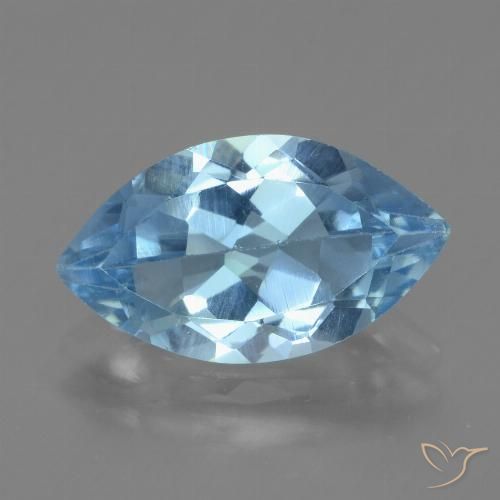 3.82ct 자연스러운 스위스 블루 황옥, 보석, VVS