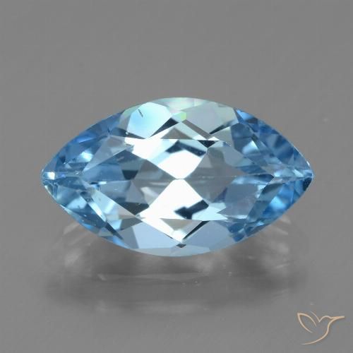 3.64ct 자연스러운 스위스 블루 황옥, 보석, VS