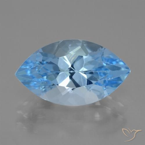 4.35ct 자연스러운 스위스 블루 황옥, 보석, VVS
