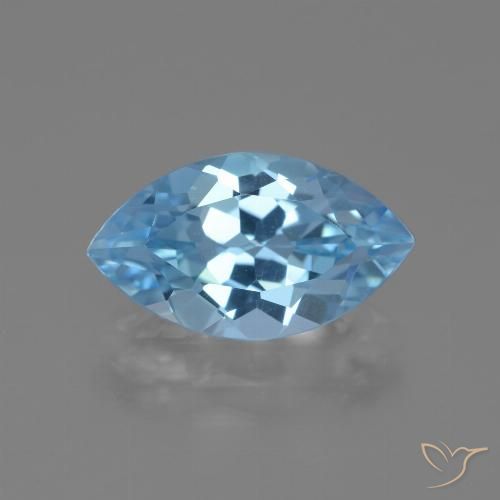 4.18ct 자연스러운 하늘색 황옥, 보석, VVS