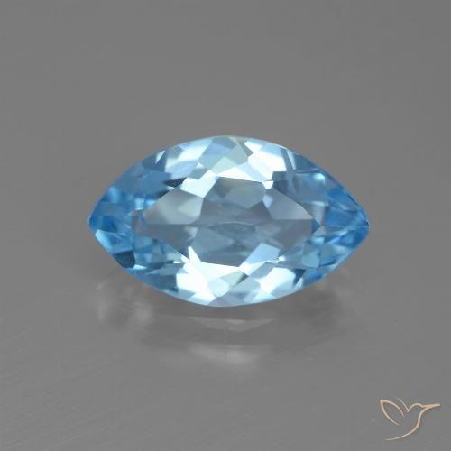 3.57ct 자연스러운 하늘색 황옥, 보석, VS