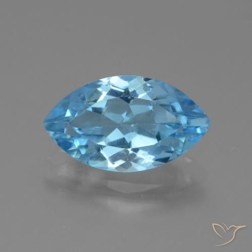 4.12ct 자연스러운 스위스 블루 황옥, 보석, VVS-VS