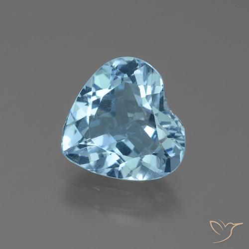 2.63ct 자연스러운 스위스 블루 황옥, 마음, VVS