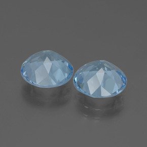 6.28캐럿 천연 스위스 블루 토파즈 보석, 라운드 컷, 9.18 mm, VVS-VS