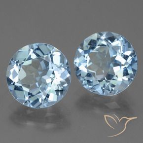 6.27캐럿 천연 스위스 블루 토파즈 보석, 라운드 컷, 9.21 mm, VVS-VS