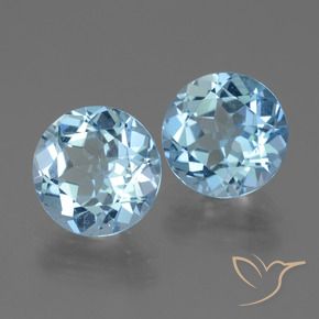 6.42캐럿 천연 스카이 블루 토파즈 보석, 라운드 컷, 9.12 mm, VVS
