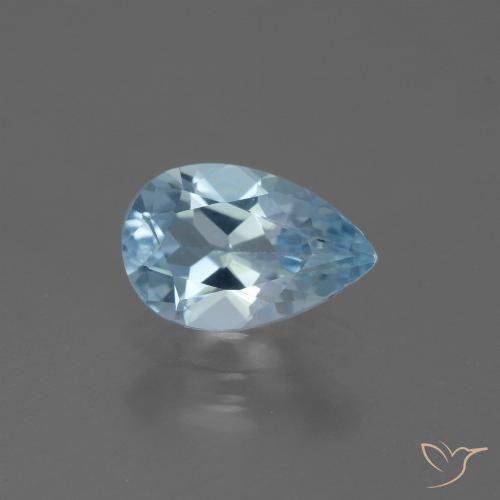 1.53ct 자연스러운 스위스 블루 황옥, 배 모양, VVS-VS