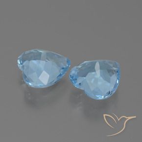 5.79캐럿 천연 스위스 블루 황옥 보석, 마음, VVS