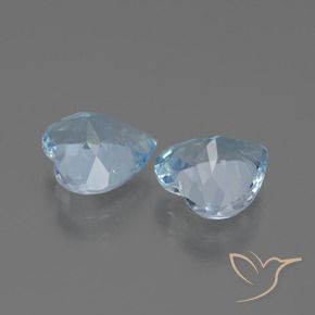5.33캐럿 천연 스위스 블루 황옥 보석, 마음, VS