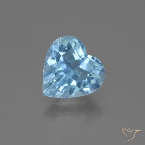 2.63ct 자연스러운 하늘색 황옥, 마음, VS