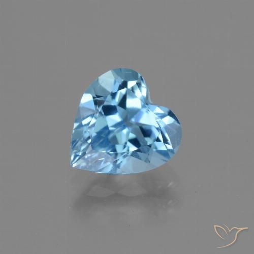 2.67ct 자연스러운 스위스 블루 황옥, 마음, VS