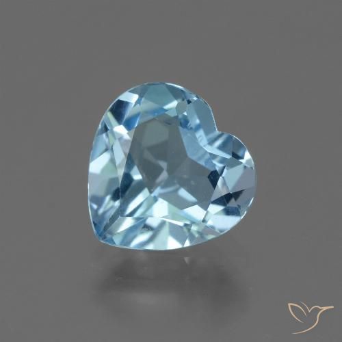 2.76ct 자연스러운 스위스 블루 황옥, 마음, VVS