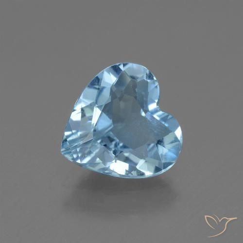 2.31ct 자연스러운 하늘색 황옥, 마음, VVS