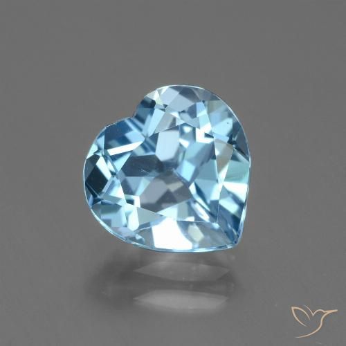 2.71ct 자연스러운 하늘색 황옥, 마음, VVS