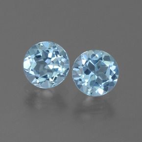 1.97캐럿 천연 스위스 블루 토파즈 보석, 라운드 컷, 6.04 mm, VVS-VS
