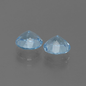 1.97캐럿 천연 스위스 블루 토파즈 보석, 라운드 컷, 6.04 mm, VVS-VS