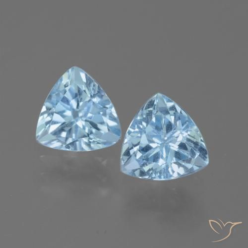 2.91ctw 자연스러운 하늘색 황옥, 일조, VVS-VS