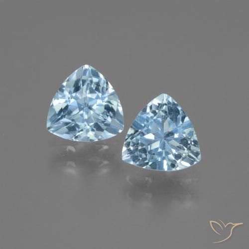 2.94ctw 자연스러운 하늘색 황옥, 일조, VVS-VS