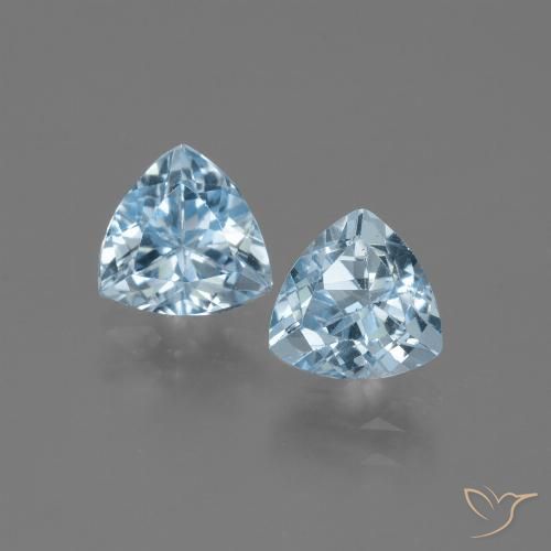 2.95ctw 자연스러운 하늘색 황옥, 일조, VVS-VS
