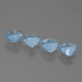 5.34캐럿 천연 스카이 블루 토파즈 보석, 트릴리언, 7×7 mm, VVS-VS