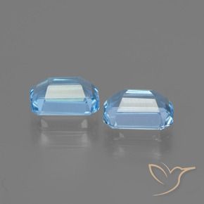 2.25캐럿 천연 하늘색 황옥 보석, 옥타곤 / 에메랄드 컷, VVS-VS