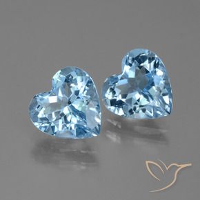 6.00캐럿 천연 스위스 블루 황옥 보석, 하트 모양, VVS