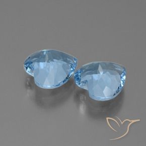 6.00캐럿 천연 스위스 블루 황옥 보석, 하트 모양, VVS