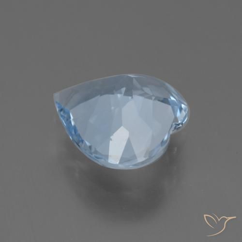 3.49캐럿 천연 하늘색 황옥, 마음, VVS