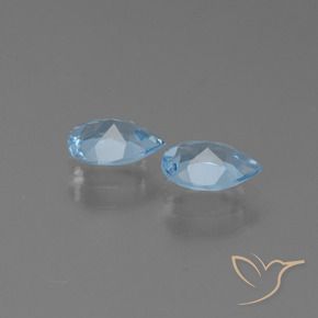 1.65캐럿 천연 하늘색 황옥 보석, 배 모양, VVS