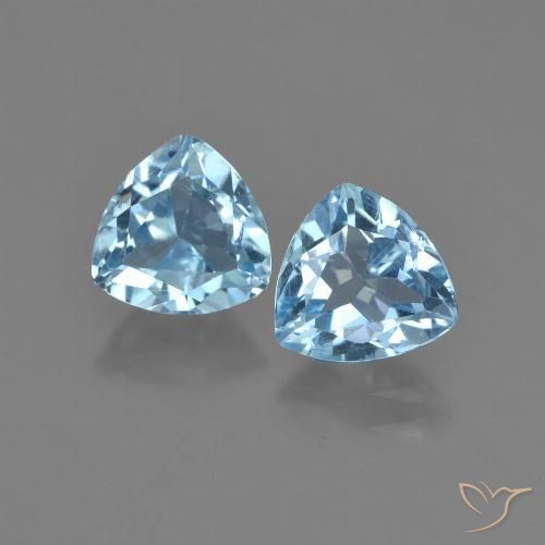 2.94ctw 자연스러운 하늘색 황옥, 일조, VVS-VS