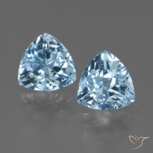 2.79ctw 자연스러운 하늘색 황옥, 일조, VVS-VS