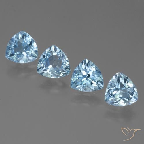 4.99ctw 자연스러운 하늘색 황옥, 일조, VVS-VS